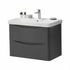Alt Tag Template: Buy Kartell Wall Mounted 2 Drawer 800mm x 460mm Cabinet with Ceramic Basin, Graphite by Kartell for only £572.26 in Suites, Furniture, Toilets and Basin Suites, Bathroom Cabinets & Storage, Kartell UK, Basins, Kartell UK Bathrooms, Modern Bathroom Cabinets, Kartell UK - Toilets, Kartell UK Baths at Main Website Store, Main Website. Shop Now
