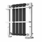 Alt Tag Template: Buy Reina Ashen Black Vertical Towel Rail Designer Radiator 700mm H x 490mm W, Dual Fuel - Thermostatic by Reina for only £460.75 in Towel Rails, Reina, Reina Heated Towel Rails at Main Website Store, Main Website. Shop Now