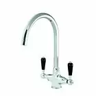 Alt Tag Template: Buy Reginox Brooklyn CH Dual Lever Monobloc Sink Tap with Warm and Hot Water Control - Chrome by Reginox for only £77.43 in Kitchen Taps, Reginox, Reginox Kitchen Taps at Main Website Store, Main Website. Shop Now