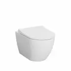 Alt Tag Template: Buy Kartell Eklipse Round Wall Hung Rimless Wc Pan with Soft Close Seat, White by Kartell for only £211.50 in Suites, Kartell UK, Toilets, Kartell UK Bathrooms, Wall Hung Toilets, Kartell UK - Toilets at Main Website Store, Main Website. Shop Now