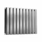 Alt Tag Template: Buy Reina Flox Stainless Steel Brushed Double Panel Horizontal Radiator 600mm H x 590mm W, Dual Fuel - Thermostatic by Reina for only £576.82 in Shop By Brand, Radiators, Dual Fuel Radiators, Reina, Dual Fuel Thermostatic Radiators, Dual Fuel Thermostatic Horizontal Radiators at Main Website Store, Main Website. Shop Now