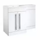 Alt Tag Template: Buy Kartell Matrix 2 Door L-Shaped 1100mm RH Furniture Pack with Cistern, White Gloss by Kartell for only £504.37 in Furniture, Suites, Kartell UK, Bathroom Cabinets & Storage, Toilets and Basin Suites, Kartell UK Bathrooms, Modern Bathroom Cabinets, Modern Toilet & Basin Sets, Kartell UK Baths at Main Website Store, Main Website. Shop Now