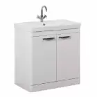 Alt Tag Template: Buy Kartell Floor Standing 2 Door Cabinet Unit with Basin 800mm x 460mm, White Gloss by Kartell for only £391.46 in Suites, Furniture, Toilets and Basin Suites, Bathroom Cabinets & Storage, Kartell UK, Basins, Kartell UK Bathrooms, Modern Bathroom Cabinets, Kartell UK - Toilets, Kartell UK Baths at Main Website Store, Main Website. Shop Now