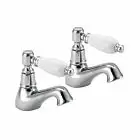 Alt Tag Template: Buy Methven Deva Georgian Brass Basin Tap Pair Chrome by Methven for only £131.80 in Taps & Wastes, Basin Taps at Main Website Store, Main Website. Shop Now
