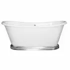 Alt Tag Template: Buy BC Designs Freestanding Traditional Acrylic Boat Bath with Aluminium Plinth, 1580mm, 180 Litres by BC Designs for only £1,836.00 in Shop By Brand, Baths, BC Designs, Free Standing Baths, BC Designs Baths, Traditional Freestanding Baths at Main Website Store, Main Website. Shop Now