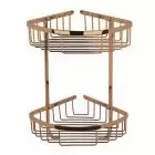 Alt Tag Template: Buy BC Designs Victrion Wall Mounted Double Corner Brass Shower Basket, Brushed Copper Finish by BC Designs for only £182.00 in Accessories, Shop By Brand, Showers, Shower Accessories, BC Designs, Shower Accessories, Shower Basket, BC Designs Wastes & Accessories at Main Website Store, Main Website. Shop Now