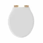 Alt Tag Template: Buy BC Designs VCTS005BCO Victrion Matt White Soft Close Toilet Seat, Brushed Copper Hinges by BC Designs for only £197.34 in Shop By Brand, Bathroom Accessories, Toilet Accessories, BC Designs, Toilet Seats, BC Designs Wastes & Accessories, Toilet Seats at Main Website Store, Main Website. Shop Now