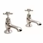 Alt Tag Template: Buy BC Designs Brass Victrion Crosshead Deck Mounted Bath Pillar Taps, Nickel by BC Designs for only £219.34 in Taps & Wastes, Shop By Brand, Bath Taps, BC Designs, BC Designs Taps, Bath Tap Pairs at Main Website Store, Main Website. Shop Now