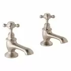Alt Tag Template: Buy BC Designs Brass Victrion Crosshead Deck Mounted Bath Pillar Taps, Brushed Nickel by BC Designs for only £219.34 in Taps & Wastes, Shop By Brand, Bath Taps, BC Designs, BC Designs Taps, Bath Tap Pairs at Main Website Store, Main Website. Shop Now