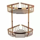 Alt Tag Template: Buy BC Designs Victrion Wall Mounted Double Corner Brass Shower Basket, Copper Finish by BC Designs for only £182.00 in Accessories, Shop By Brand, Showers, Shower Accessories, BC Designs, Shower Accessories, Shower Basket, BC Designs Wastes & Accessories at Main Website Store, Main Website. Shop Now