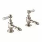 Alt Tag Template: Buy BC Designs Victrion Deck Mounted Brass Lever Bath Pillar Taps, Brushed Nickel Finish by BC Designs for only £219.34 in Taps & Wastes, Shop By Brand, Bath Taps, BC Designs, BC Designs Taps, Bath Tap Pairs at Main Website Store, Main Website. Shop Now