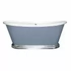 Alt Tag Template: Buy BC Designs Freestanding Traditional Acrylic Boat Bath with Aluminium Plinth - Painted, 1580mm, 180 Litres by BC Designs for only £2,116.00 in Shop By Brand, Baths, BC Designs, Free Standing Baths, BC Designs Baths, Traditional Freestanding Baths at Main Website Store, Main Website. Shop Now