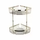 Alt Tag Template: Buy BC Designs Victrion Wall Mounted Double Corner Brass Shower Basket, Nickel Finish by BC Designs for only £182.00 in Accessories, Shop By Brand, Showers, Shower Accessories, BC Designs, Shower Accessories, Shower Basket, BC Designs Wastes & Accessories at Main Website Store, Main Website. Shop Now