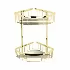 Alt Tag Template: Buy BC Designs Victrion Wall Mounted Double Corner Brass Shower Basket, Gold Finish by BC Designs for only £182.00 in Accessories, Shop By Brand, Showers, Shower Accessories, BC Designs, Shower Accessories, Shower Basket, BC Designs Wastes & Accessories at Main Website Store, Main Website. Shop Now