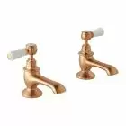 Alt Tag Template: Buy BC Designs Victrion Deck Mounted Brass Lever Bath Pillar Taps, Brushed Copper Finish by BC Designs for only £219.34 in BC Designs Taps at Main Website Store, Main Website. Shop Now