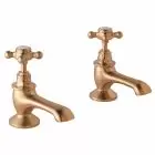 Alt Tag Template: Buy BC Designs Brass Victrion Crosshead Deck Mounted Bath Pillar Taps, Brushed Copper by BC Designs for only £219.34 in Taps & Wastes, Shop By Brand, Bath Taps, BC Designs, BC Designs Taps, Bath Tap Pairs at Main Website Store, Main Website. Shop Now