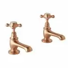 Alt Tag Template: Buy BC Designs Brass Victrion Crosshead Deck Mounted Basin Pillar Taps, Brushed Copper by BC Designs for only £169.34 in Taps & Wastes, Shop By Brand, Basin Taps, BC Designs, BC Designs Taps, Basin Tap Pairs at Main Website Store, Main Website. Shop Now