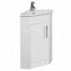 Alt Tag Template: Buy Kartell K-Vit Impakt Corner Vanity Unit with Basin Gloss White Finish 405mm by Kartell for only £202.81 in Suites, Furniture, Bathroom Cabinets & Storage, WC & Basin Complete Units, Bathroom Vanity Units, Kartell UK, Basins, Modern Vanity Units, Modern WC & Basin Units, Kartell UK Bathrooms, Modern Bathroom Cabinets, Kartell UK Baths at Main Website Store, Main Website. Shop Now