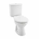 Alt Tag Template: Buy Kartell Milton Close Coupled Toilet with Push Button Cistern - Soft Close Seat by Kartell for only £131.00 in Suites, Toilets, Close Coupled Toilets at Main Website Store, Main Website. Shop Now