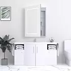 Alt Tag Template: Buy Kartell Reflections Fine LED Mirror Cabinet 700mm H x 500mm W by Kartell for only £260.50 in Bathroom Cabinets & Storage, Modern Bathroom Cabinets at Main Website Store, Main Website. Shop Now