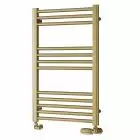 Alt Tag Template: Buy Reina Ottone Brushed Brass Steel Vertical Designer Heated Towel Rail 800mm H x 500mm W, Electric Only - Standard by Reina for only £255.26 in Towel Rails, Reina, Designer Heated Towel Rails, Electric Heated Towel Rails, Electric Standard Designer Towel Rails, Reina Heated Towel Rails at Main Website Store, Main Website. Shop Now