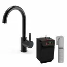 Alt Tag Template: Buy Ellsi Sole Single Lever 3 in 1 Instant Hot Water Kitchen Tap, Matt Black Finish by Ellsi for only £523.20 in Kitchen, Kitchen Taps, ELLSI Designer Sinks & Taps, ELLSI Hot Water Taps, Instant boiling water tap at Main Website Store, Main Website. Shop Now