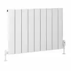 Alt Tag Template: Buy Eastbrook Peretti Aluminium Matt White Horizontal Designer Radiator 600mm H x 660mm W Electric Only - Thermostatic by Eastbrook for only £449.25 in Eastbrook Co., Electric Thermostatic Horizontal Radiators at Main Website Store, Main Website. Shop Now