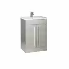 Alt Tag Template: Buy Kartell Purity F/S 2 Door Vanity with Mid Depth Basin 600mm x 450mm, Silver Oak by Kartell for only £293.25 in Furniture, Suites, Basins, Bathroom Vanity Units, Bathroom Cabinets & Storage, Modern Vanity Units, Modern Bathroom Cabinets at Main Website Store, Main Website. Shop Now