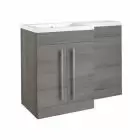 Alt Tag Template: Buy Kartell Matrix 2 Door L-Shaped 1100mm LH Furniture Pack with Cistern, Silver Oak by Kartell for only £488.89 in Furniture, Suites, Bathroom Accessories, Kartell UK, Bathroom Vanity Units, Bathroom Cabinets & Storage, Toilet Cisterns, Modern Vanity Units, Modern Bathroom Cabinets at Main Website Store, Main Website. Shop Now