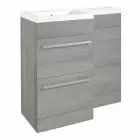 Alt Tag Template: Buy Kartell Matrix 2 Drawer L-Shaped 1100mm LH Furniture Pack with Cistern, Silver Oak by Kartell for only £558.74 in Suites, Furniture, Bathroom Cabinets & Storage, WC & Basin Complete Units, Kartell UK, Basins, Modern WC & Basin Units, Kartell UK Bathrooms, Modern Bathroom Cabinets, Kartell UK Baths at Main Website Store, Main Website. Shop Now
