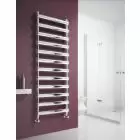 Alt Tag Template: Buy Reina Deno Brushed Stainless Steel Designer Heated Towel Rail 992mm x 500mm Dual Fuel - Thermostatic by Reina for only £436.46 in Towel Rails, Reina, Designer Heated Towel Rails, Stainless Steel Designer Heated Towel Rails, Reina Heated Towel Rails at Main Website Store, Main Website. Shop Now