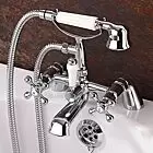 Alt Tag Template: Buy Methven Deva Tudor Brass Pillar Mounted Bath Shower Mixer Chrome by Methven for only £188.73 in Taps & Wastes, Methven, Bath Taps, Methven Taps, Wall Mounted Bath Taps, Bath Shower Mixers at Main Website Store, Main Website. Shop Now