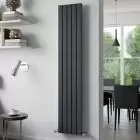 Alt Tag Template: Buy Eucotherm Delta Line Aluminium Vertical Designer Radiator 1800mm H x 415mm W, Textured Anthracite by Eucotherm for only £383.40 in Shop By Brand, Radiators, Aluminium Radiators, Eucotherm, View All Radiators, Designer Radiators, Eucotherm Radiators, Vertical Designer Radiators, Aluminium Vertical Designer Radiator at Main Website Store, Main Website. Shop Now